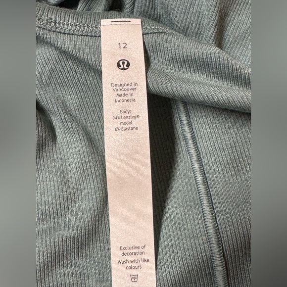 NWT Lululemon Hold Tight Tank SZ 12 Green - Picture 4 of 5